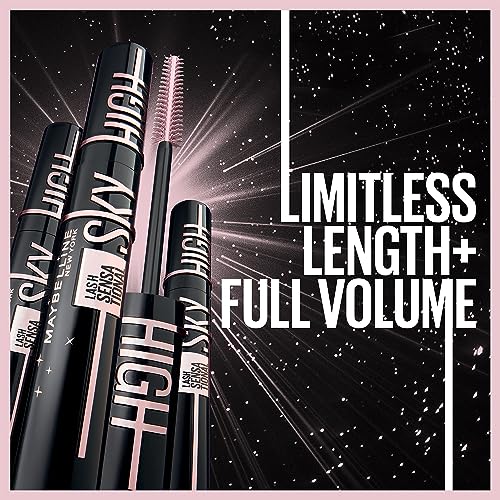 Maybelline New York Lash Sensational Sky High Washable Mascara Makeup, Volumizing, Lengthening, Defining, Curling, Multiplying, Buildable Formula, Cosmic Black