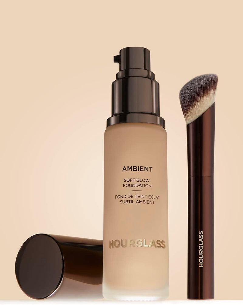 Hourglass Ambient Soft Glow Foundation Brush, Vegan Fibres, Precision Angled Blending