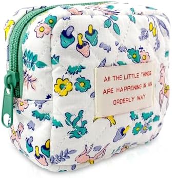 KASTWAVE Small Makeup Bag, Makeup Bag for Women, Travel Toiletry Bag, Preppy Toiletry Bag, Car Essentials Bag, Sanitary Napkin Storage Bag, Makeup Organizer Travel Pouch for Women, Girls