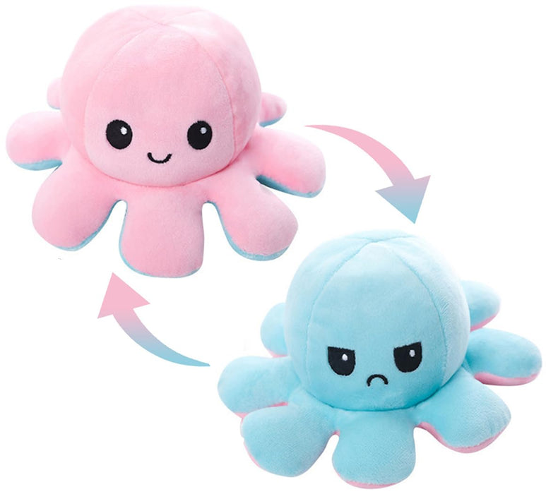 ECVV Reversible Octopus Plush Doll Baby Reversible Plushie Stuffed Animal Cute Octopus Toys for Children Girls Boys Birthday Gift