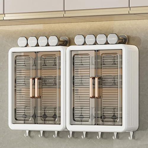 HIKKY Bathroom Storage Cabinet,Wall Mounted Bathroom Cabinet Storage Shelf,Double Door Medicine Cabinet, Space Saving Bathroom Wall Cabinet,Utility Cabinet Organizers Bathroom Storage Cupboards