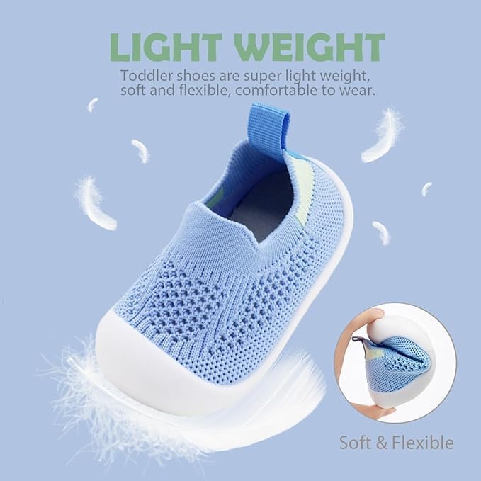 ZONEY Baby Shoes Toddler First Walking Shoes Infant Sneakers Breathable Knitted Mesh Boy & Girls Shoes