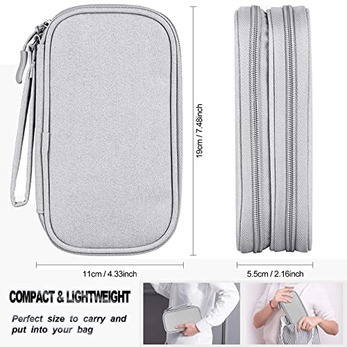 ikeoat Portable Electronic Accessories Bag Organizer, Travel Cable Gadgets Pouch for Charger, USB Cables, SD Memory Cards, Flash Hard Drive, Power Bank, Ear phone, S