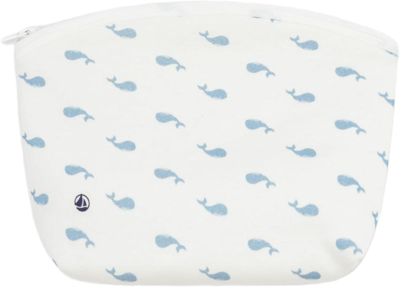 Petit Bateau Pochette bébé en cotton imprimé baleines