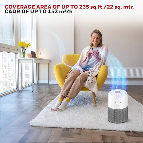 Honeywell Air Purifier for Home & Office, 3-in-1 filter - Pre-Filter, H13 HEPA Filter, Activated Carbon Filter - Air touch V1