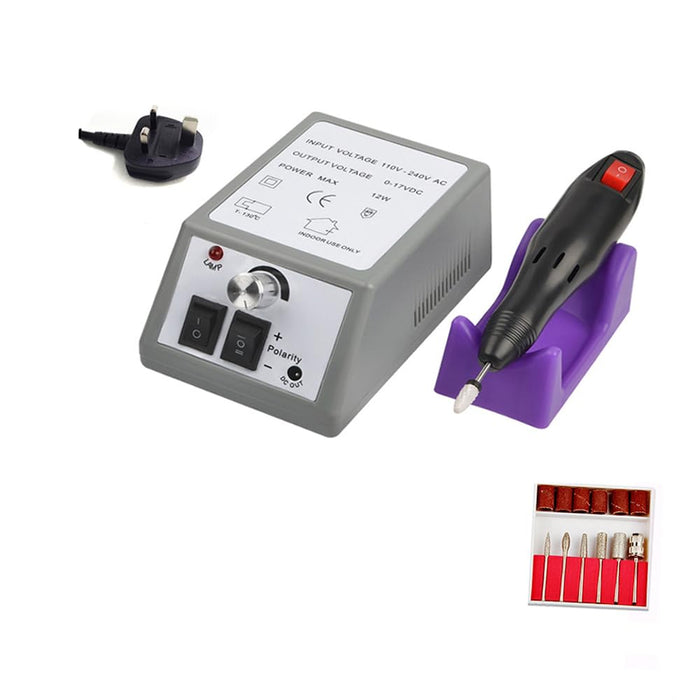 Azonee Electric Nail Drill, Professional Nail File Machine, Nails File Manicure Set, Low Noise Vibration with 156pcs Sanding Bands for Acrylic Nail Drill Remove Gel Polish Nail