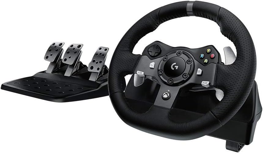 Logitech G29 Driving Force Racing Wheel and Floor Pedals, Real Force Feedback, Stainless Steel Paddle Shifters, Leather Steering Wheel Cover for PS5 Pro, PS5, PS4, PC, Mac - Black - UAE Version