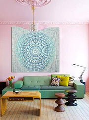 Trade Star Mandala bedsheet Indian Bedsheet Large Table Cloth Picnic Mat Bohemian Wall Hanging Bedcover Long Bedspread Vertical Wall Hanging Wall Background Sheet Wall Tapestry (Pattern 17)