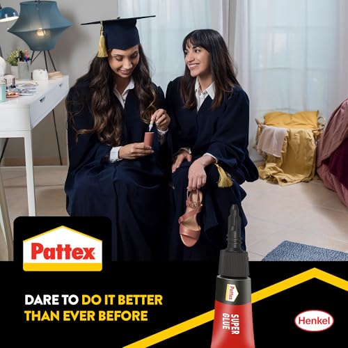 Pattex Super Glue Mini Dose, Strong All Purpose Adhesive For Repairs , Easy To Use Instant Super Glue, 3X1G
