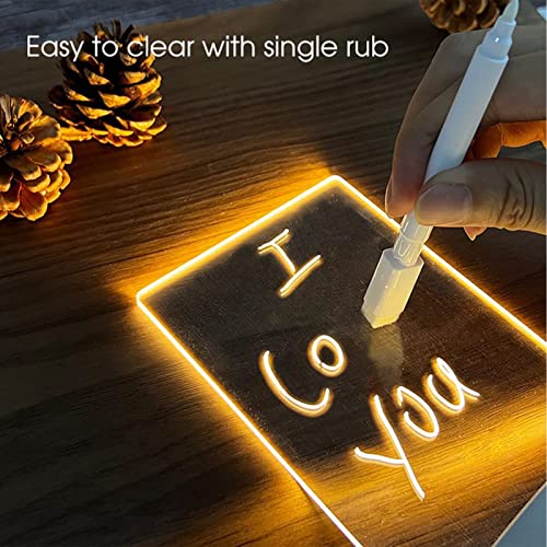 IS MUHE Creative DIY LED Children's Night Light Writing Board - USB Message Board With Pen - Gift for Holiday Party, Birthday Decoration (Calendar Light)