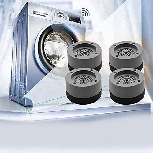 NC Shock and Noise Caelling Washing Machine Support, Washer and Dryer Anti-Vibration Pads, Anti Slip and Noise reducing Rubber Washing Machine Feet Pads (4PCS)