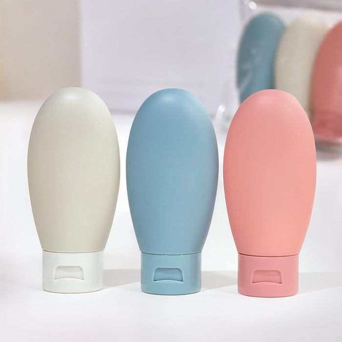 ECVV 3 Pack Portable Travel Bottles for Toiletries, Leakproof Refillable Liquid Containers for Shampoo, Body Lotion, Hair Conditioner, 60ml/2.02oz