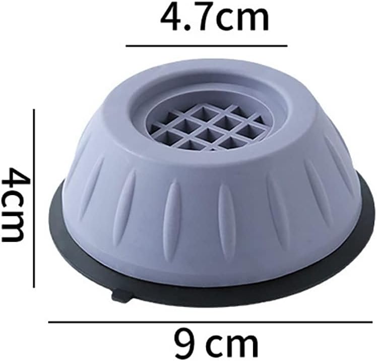 Paporich 4 Pcs Anti Vibration Pads, Washing Machine & Dryer Shock Absorbing Anti-slip Rubber Pads, Clear Plastic, Round