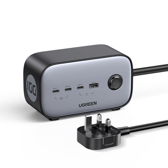 UGREEN 100W Power Strip USB C Charger, 6-in-1 DigiNest Pro Charging Station Multiport Extension Cord, Fast Charger Plug with 2×AC Outlets,3×USB C,1×USB A, 1.8M Extension Lead for Desktop, Home, Office