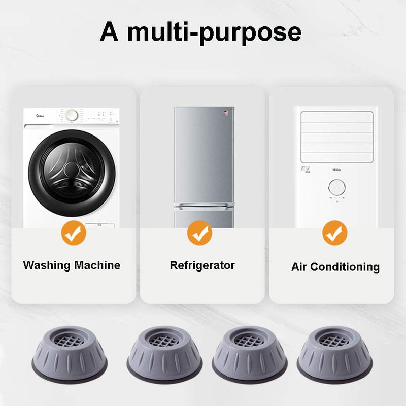 Naplion Anti Vibration Pads for Washer Dryer, Washer Pads for Noise Cancellatiton and Feet Shock, Rubber Anti-slip Washing Machine Base Feet Column