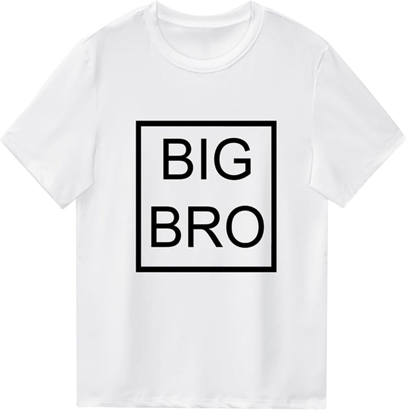 Kids Baby Boy Big Brother T Shirt Tops Toddler Lil Bro Pullover Tees Twins Sibling Matching Clothes Outfit