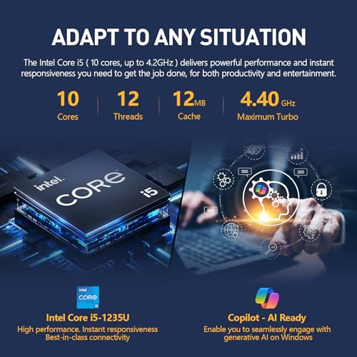 2025 HP 15.6 Laptop Computer,Intel 10-Core i5 Laptop Lifetime Office,College Students Business Laptop 15 Inch FHD,32GB RAM 1.5TB Storage (1TB SSD+512GB PSSD),Windows 11 Pro Copilot AI,Number Pad,USB-C