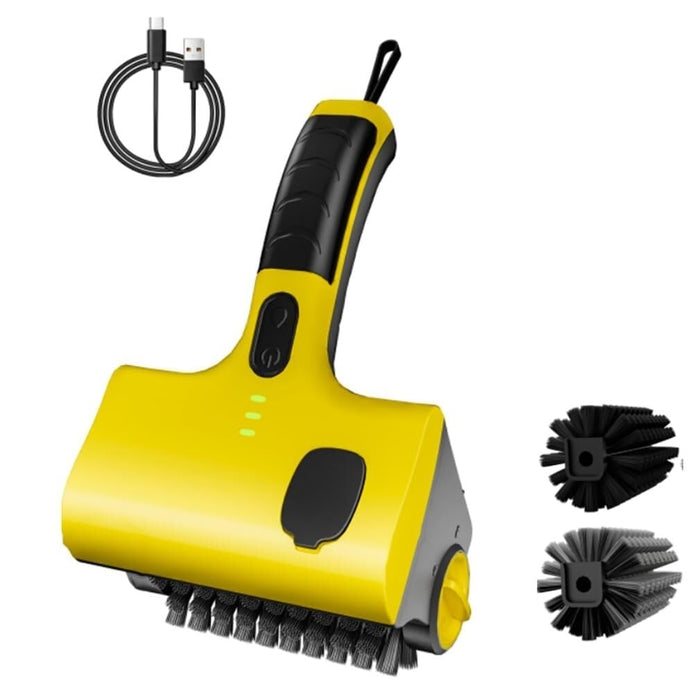 2 in 1 Cordless Grill Brush, Electric Grill Brush with 2 Speed Adjustable, 360° Rotating Cleaner Brush Head, Sprayable Rechargeable Grill Cleaning Scrub Brush for BBQ, Bathroom, Kitchen