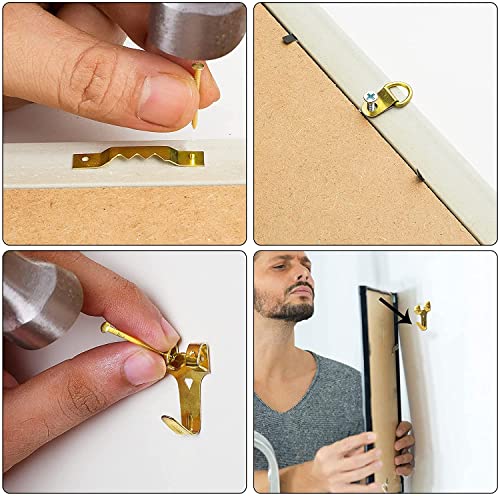 KK KAT Picture Hanging Kit 220 Pcs Heavy Duty Picture Hangers for Dry Wall, Nails for Hanging Picture, Wall Hanging Kit, Wall Hooks for Hanging Pictures, Picture Hanging Hardware, Canvas Hanger