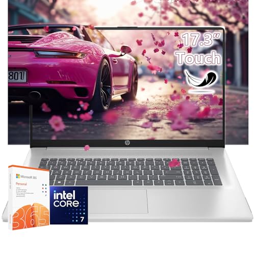 HP 17inch Touchscreen Laptop AI 2024-10Core Intel i7-150U Beat i7-1355U -Backlit Keyboard -Windows 11 - Office 365 One Year -Computadora Laptop- Work Business College (32GB RAM| 1TB PCIe SSD)