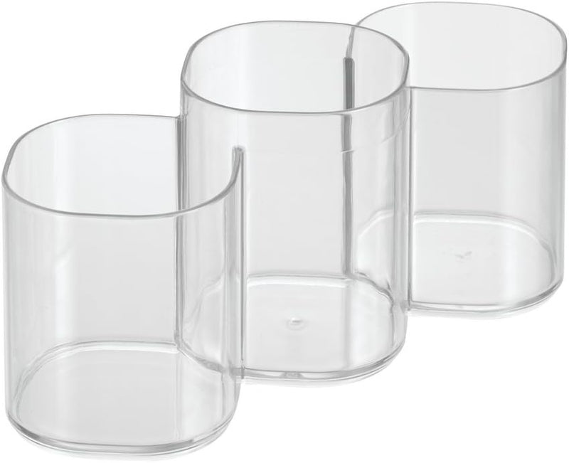 Idesign Bpa-Free Plastic Divided MakEUp Palette Cosmetic Organizer, The Clarity Collection – 9.25" X 3.86" X 3.2", Clear