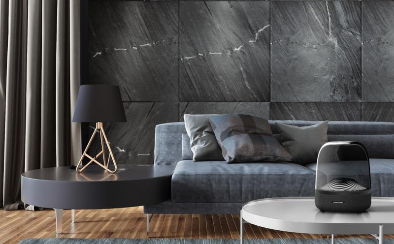 Harman Kardon Aura Studio 4 - Premium Bluetooth Home Speaker with Superior Sound, Diamond-Effect Lighting, and Eco-Friendly Design, HKAURAS4BLKUK, Black