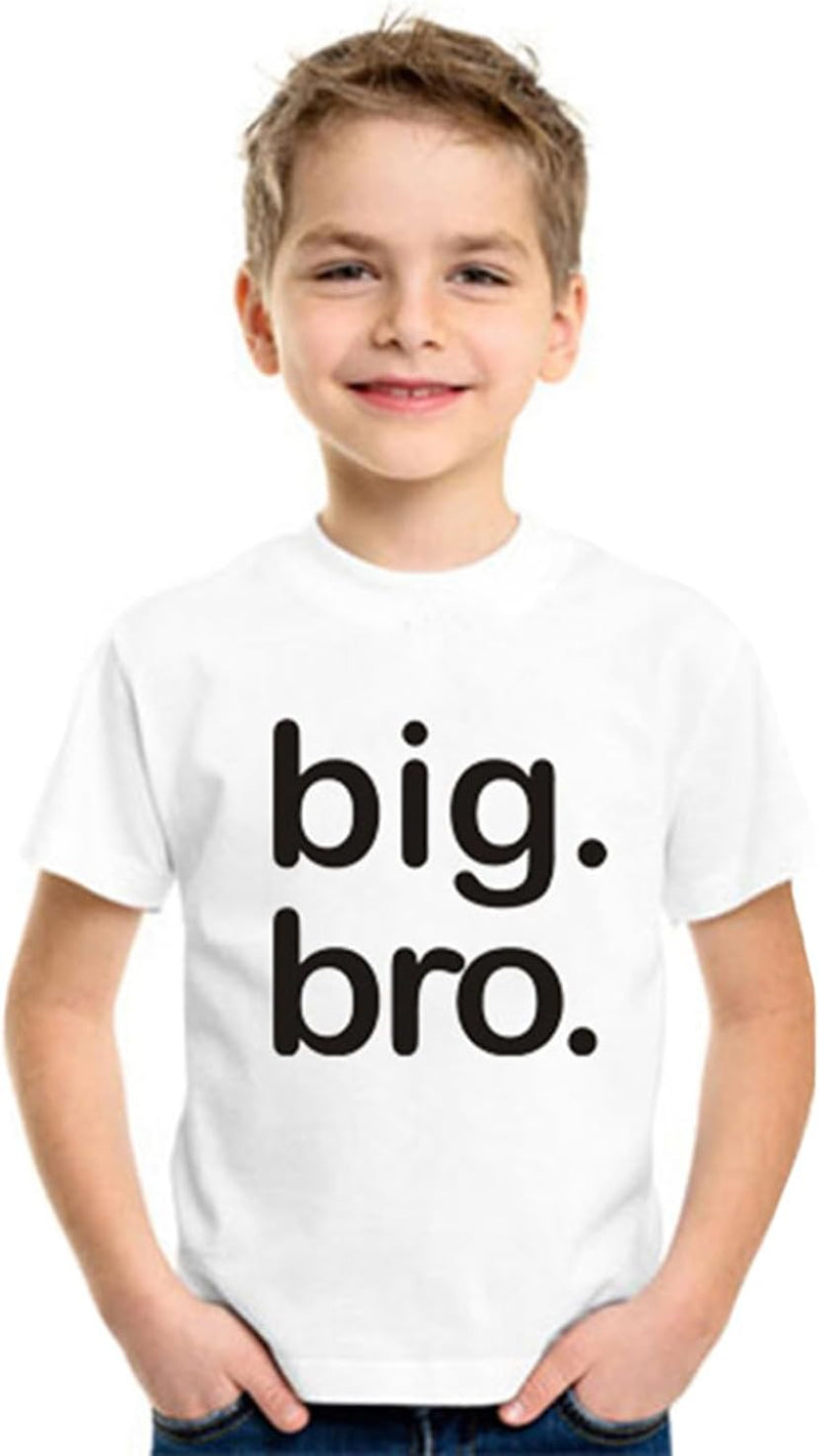 Kids Baby Boy Big Brother T Shirt Tops Toddler Lil Bro Pullover Tees Twins Sibling Matching Clothes Outfit