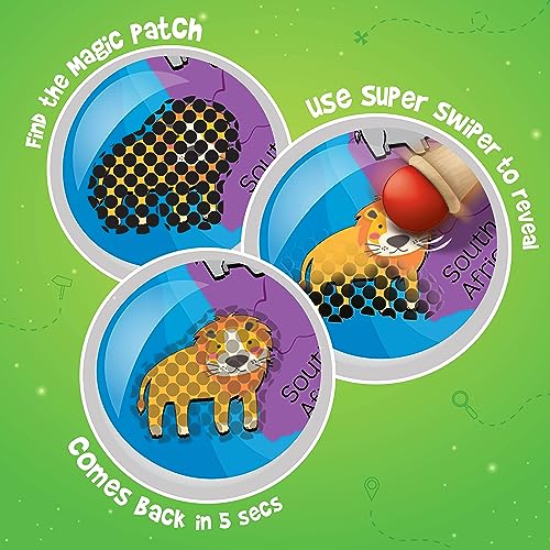 Imagimake Mapology Hidden Quest World Map Board Games for Kids | Magical Swipe & Reveal | Educational Toys for Kids 5 Years | Kids Toys for Boys & Girls | Card Games | Birthday Gift for Girls & Boys