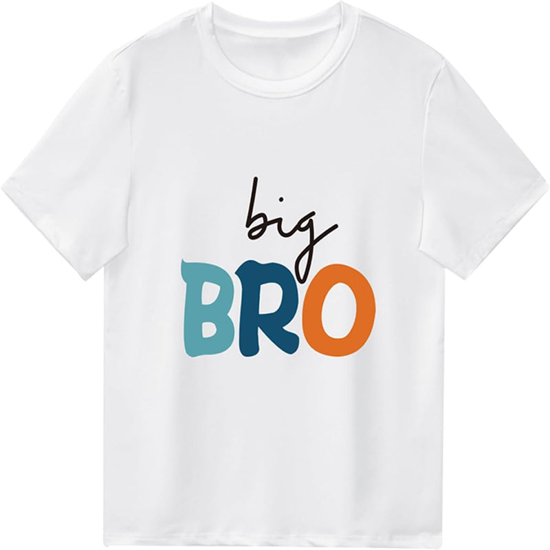 Kids Baby Boy Big Brother T Shirt Tops Toddler Lil Bro Pullover Tees Twins Sibling Matching Clothes Outfit