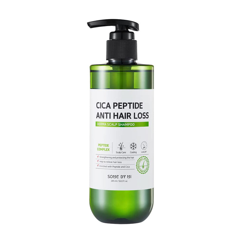 Some By Mi CICA Peptide Anti-Hairloss Shampoo | 285ml | For Strengthening & Protecting The Hair | Help To Relieve Hair Loss | Enriched With Peptide & Cica