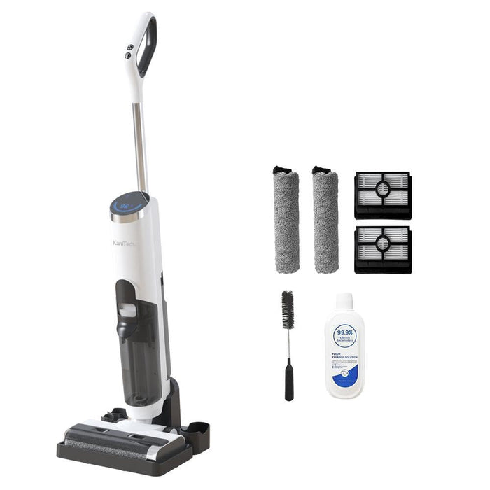 Smart Wet Dry Vacuum Cleaner, Cordless Floor Mop with Self-Cleaning, Dual-Sided Edge Cleaning, Long Runtime