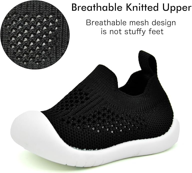 ZONEY Baby Shoes Toddler First Walking Shoes Infant Sneakers Breathable Knitted Mesh Boy & Girls Shoes
