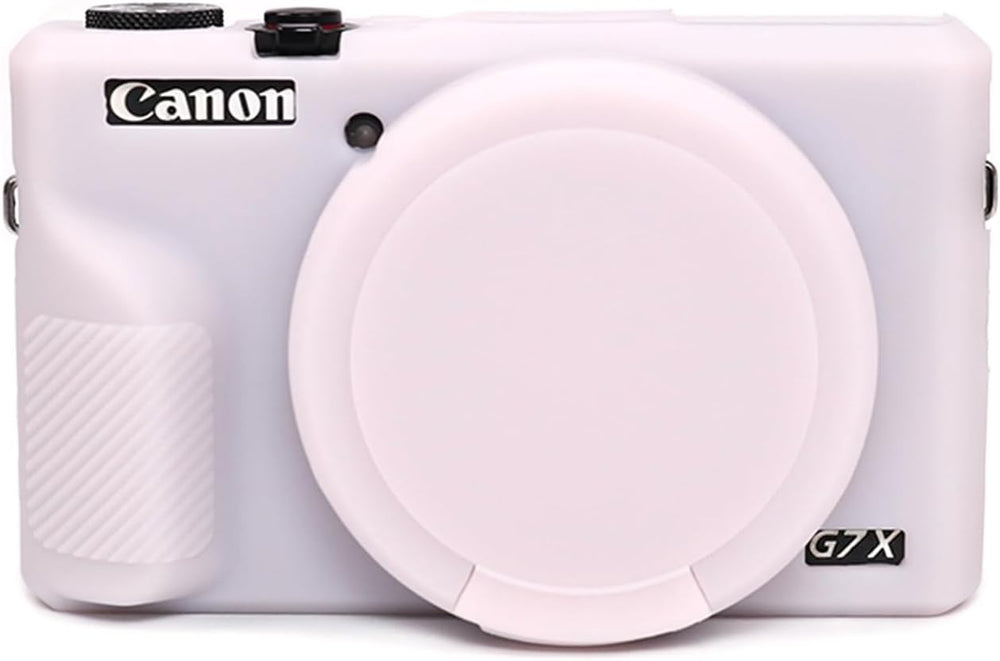 Case for Canon Powershot G7X Mark III Digital Camera, G7X Mark iii Camera Silicone Case, Soft Silicone Protective Cover with Removable Lens Cover for Canon G7-X Mark3 (Black)