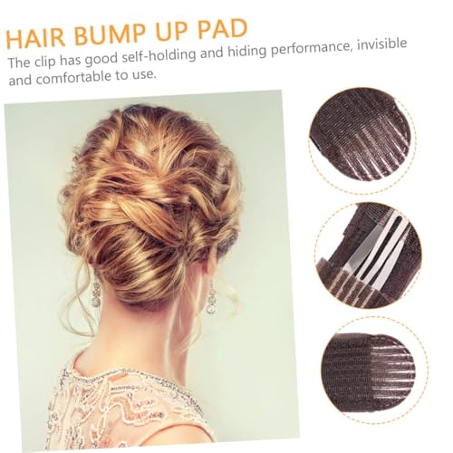 HZYH 6pcs Invisible Fluffy Hair Clip Bump up Hair Clip Hair Volume Base Bump it Hair Accessory Sponge Pad Hair Styling Tool for Women Girls (Coffee)