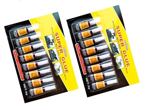 PRIMEBLY Super Glue, Instant Bonding | Pack of 2-16pc (3g Each) | Clear Color, Strong Adhesion | All-Purpose Fast-Drying Liquid Glue with Precision Applicator