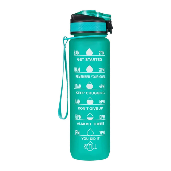 STOREAL Original Tritan Motivational Water Bottle with Straw, Leak-proof, BPA Free, 1L Water bottle with Time Marker, Reusable Drinking Water Bottle for kids Adults - Ideal For Sports, Travel, Gym