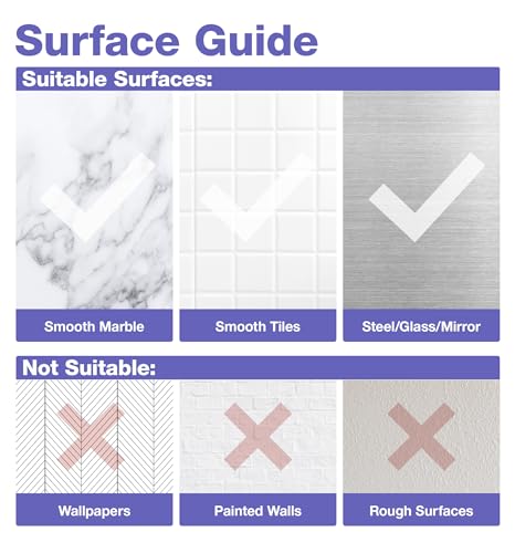 KINCMAX Shower Shelf - Self Adhesive Shower Caddy with 4 Hooks - No Drill Large Capacity Stainless Steel Rack - Aesthetic Organizer for Bathroom Wall Decor - Matte Black