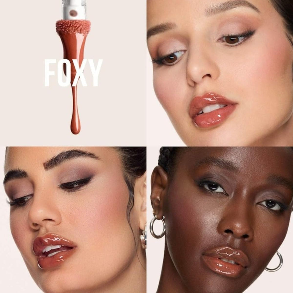 BEAUTY Faux Filler Shiny Non-Sticky Lip Gloss Foxy - Caramel Brown 0.13FL.OZ / 3.9ml