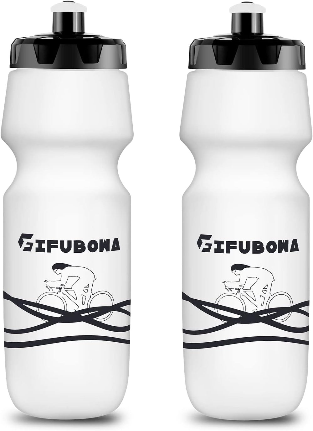 Bike Water Bottles 24oz Bicycle Mtb Road Mountain Bottle Squeeze 750ml Bpa Free for Cycling Sport 2 Pack