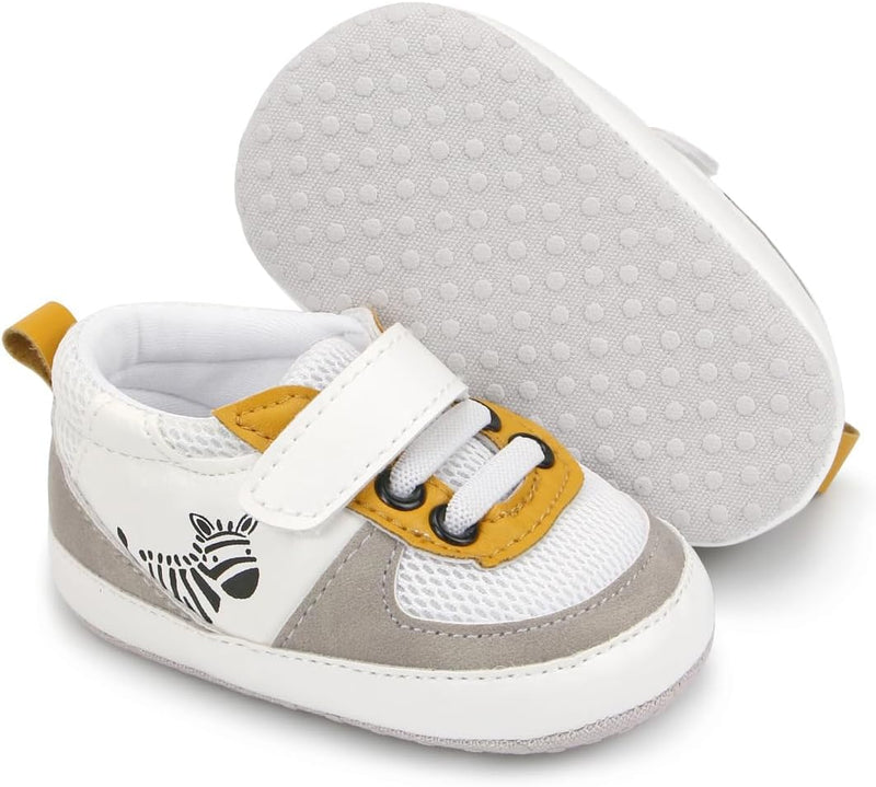 Baby Shoes Boys Sneakers Infant Slip On First Walking Shoes Toddler Crib Shoe Non-Slip Lightweight Shoes