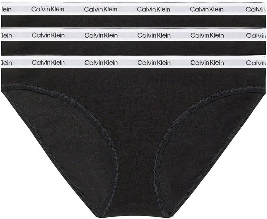 Calvin Klein Bikini 3Pk Women Underwear Bottoms BLACK Size L