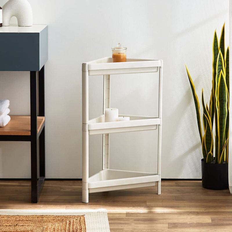 Home Box Allure Bios Triangle 3-Tier Bathroom Caddie 72 X 44 X 27 Cm White