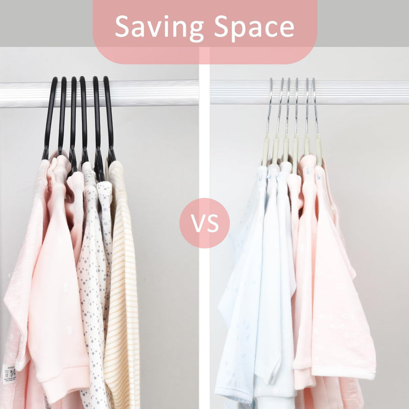 ManGotree Baby Velvet Clothes Hangers, Kids Toddler Children's Hangers for Clothes Space Saving Non-Slip (30 Pack, White)