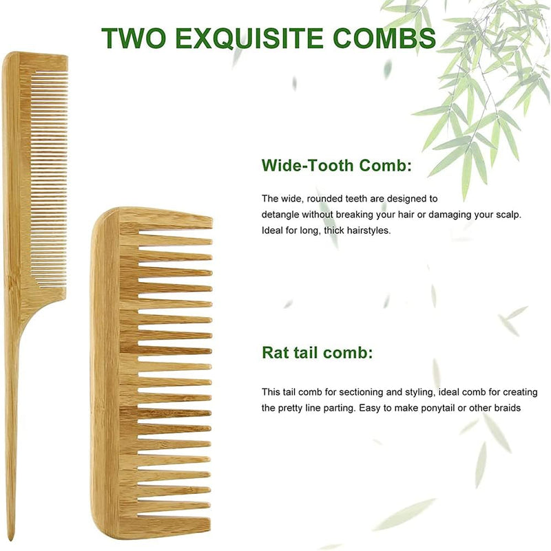 Homarket Paddle Hair Brush, Detangling Brush and Hair Comb Set for Men and Women, Great On Wet or Dry Hair (Black-4pcs)