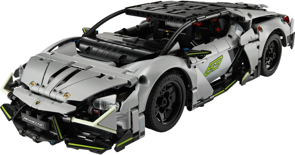 Technic Lamborghini Revuelto Super Sports Car Toy - Remote Controlled Car Model with Lights, Steering and a Rechargeable Battery Hub - Gift for 10+ Year Old Boys - 42214 – image 8