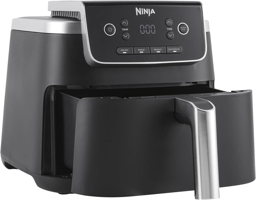 Ninja Air Fryer PRO 4.7L, Single Drawer, 4-in-1, Air Fry, Roast, Reheat, Dehydrate, Cooks 1-2 Portions, Digital, Cook From Frozen, Non-Stick Drawer & Crisper Basket, 2000W, Black AF140ME