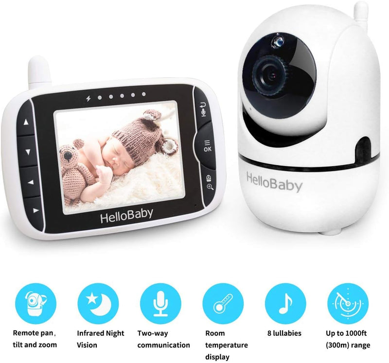 HelloBaby Baby Monitor 1080P HD IP Camera Wireless Network Surveillance Security Night Vision