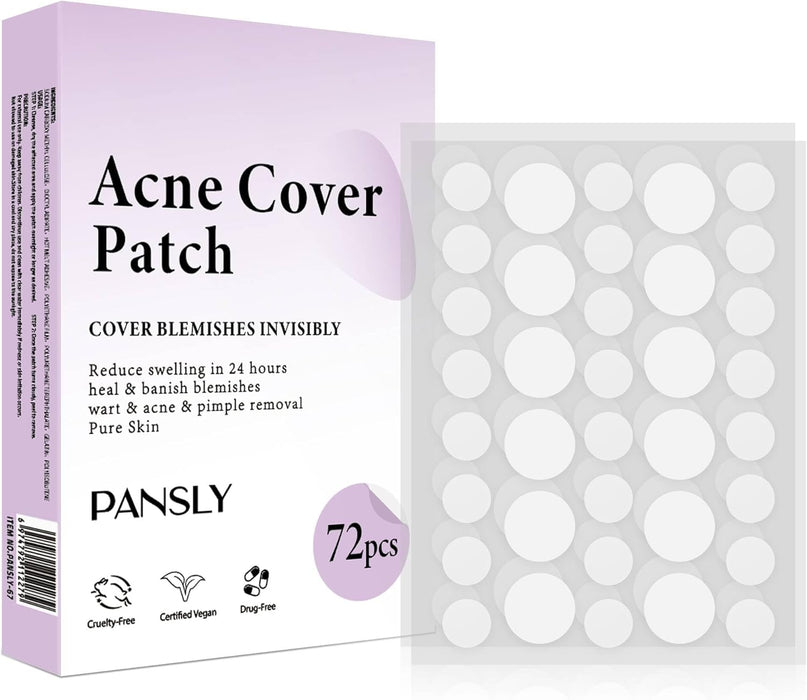 KASTWAVE Patches for Face, Pimple Cosmetics Original Patch - Pimple Spot Treatment, Invisible Pimple Patches For Covering Zits Andblemishes, Invisible Skin Sticker (72 Count)