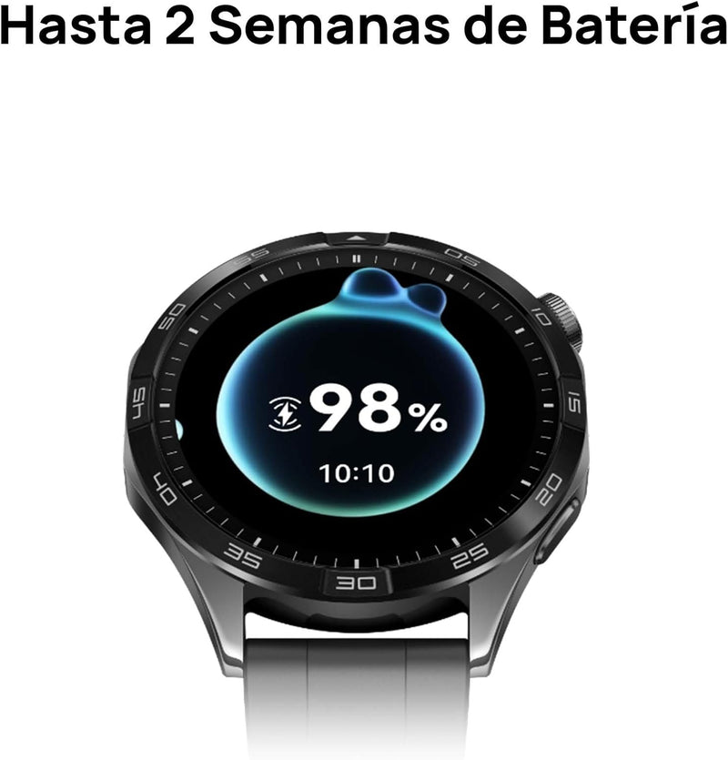 HUAWEI Watch GT4 46mm Smartwatch, Upto 2-Weeks Battery Life, Dual-Band Five-System GNSS Positioning, Pulse Wave Arrhythmia Analysis, 24/7 Health Monitoring, Compatible with Android & iOS, Black