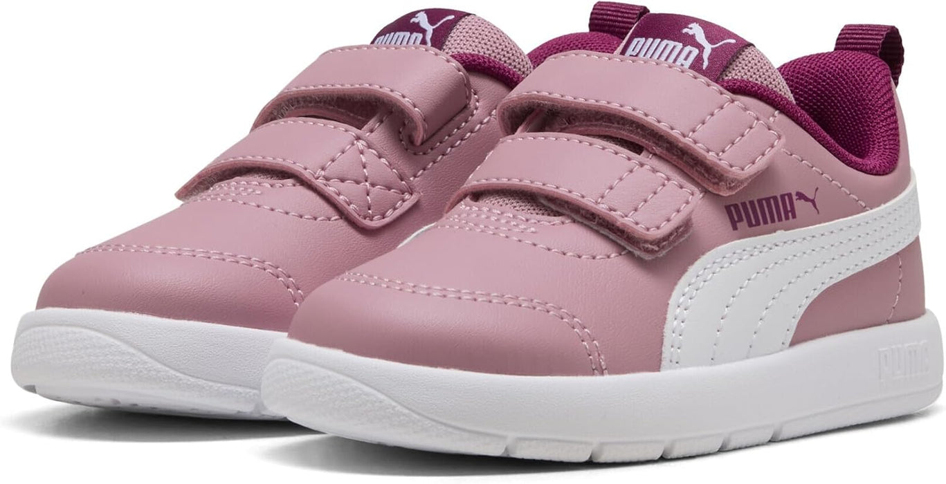 PUMA Courtflex V3 V Inf Poised Pink-PUMA Whit unisex-child Shoes